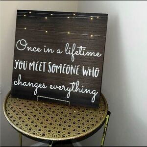 Decorative Quote Canvas with Lights